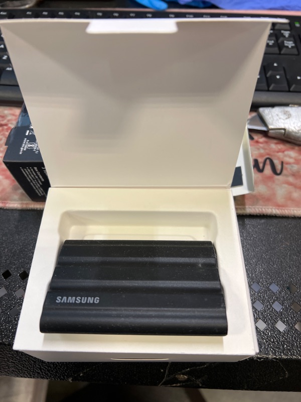 Photo 2 of SAMSUNG T7 Shield 4TB, Portable SSD, up-to 1050MB/s, USB 3.2 Gen2, Rugged, IP65 Water & Dust Resistant, for Photographers, Content Creators and Gaming, Extenal Solid State Drive (MU-PE4T0S/AM), Black Black 4 TB