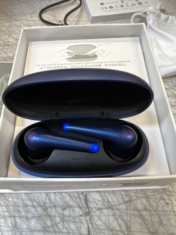 Photo 2 of 1MORE ComfoBuds Pro Noise Cancelling Earbuds, ANC True Wireless Earbuds Bluetooth 5.0, Multi Modes, Personalized EQ, 6 Mics, 28H Playtime, Fast Charge, in Ear Bluetooth Headphones, Blue
