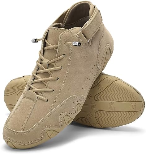 Photo 1 of Akk Men's Chukka Ankle Boots - Handmade Beck Shoes Casual Driving Fashion Boots Slip on Non Slip Comfortable Walking Hiking Indoor Outdoor