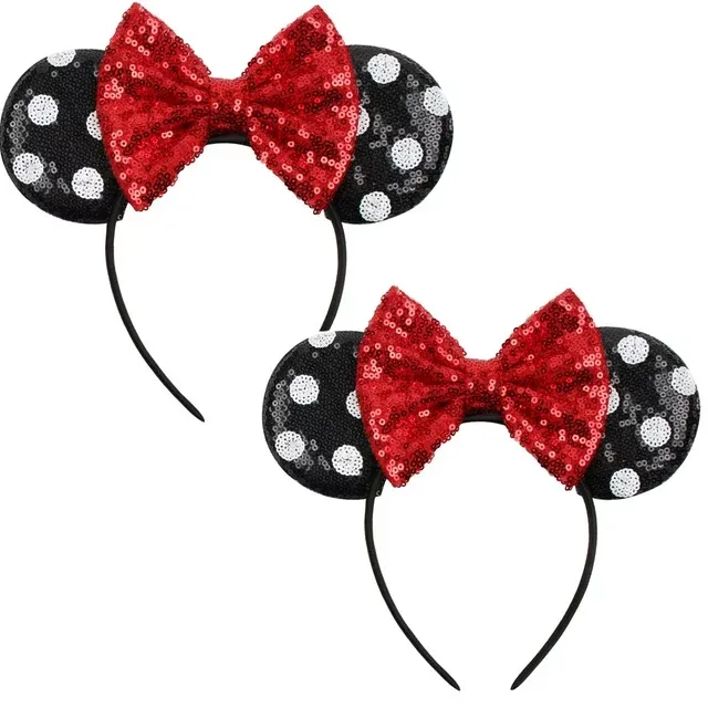 Photo 1 of 2PCS/SET Mouse Ears Bow Headbands, Glitter Party Princess Decoration Cosplay Costume for Girls & Women
(