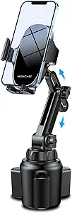 Photo 1 of Miracase [Upgraded Version Cup Phone Holder for Car, Universal Adjustable Long Neck Car Phone Mount Cradle Friendly Compatible with iPhone Samsung Google and All 4.0-7.0 inches Smartphones