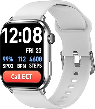 Photo 1 of COCO Bluetooth Smartwatch BT2 for Seniors Men and Women, Personal Emergency PERS, Health Monitor, Heart Rate, Blood Oxygen Measuring, Fall Detection, Medical Reminder, Black (Silver)