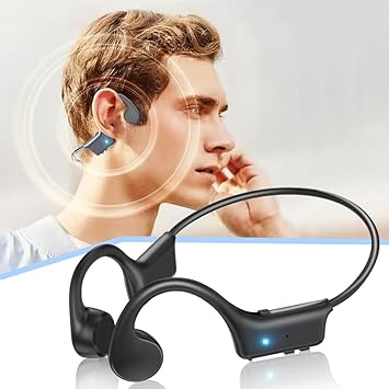 Photo 1 of Bone Conduction Headphones, 2023 Upgraded Open-Ear Wireless Bluetooth Sport Headphones with Mic, 8Hr Playtime, Fast Charging, Waterproof Wireless Earphones for Workout, Running, Gym, Hiking, Cycling