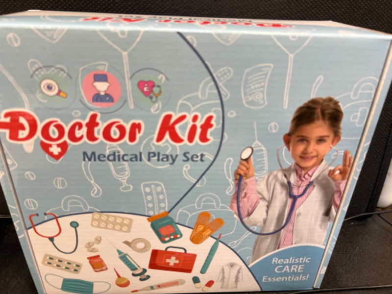 Photo 2 of Kids-Toys,Doctor-Kit-for-Toddlers-3-5,Pretend Play Christmas-Birthday-Gift Ideas,Toys for 2 3 4 5 6 7 Year Old Girls Boys,Toddler-Girls-Toys Dentist Kit Doctor Nurse Costume for Dress Up and Role Play Blue