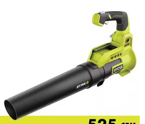 Photo 1 of 40V 110 MPH 525 CFM Cordless Battery Variable-Speed Jet Fan Leaf Blower (Tool-Only)
