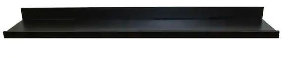 Photo 1 of 48 in. W x 4.5 in. D x 3.5 in. H Black Extended Size Picture Ledge
