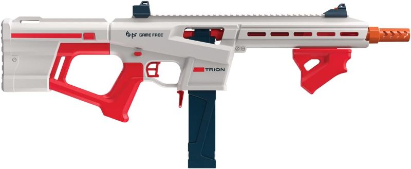 Photo 1 of Game Face GFTBR Trion Competition-Level Spring-Powered Foam Dart Blaster, Red
