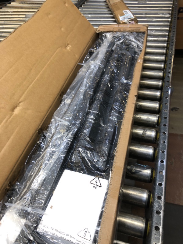 Photo 1 of Flolinda Foldable Full Size Bed Frame Metal Platform Bed Sturdy Full Bed Frame 10 Minutes Quick Assembly Steel Slats 11 Legs Support No Box Spring Needed Noise-Free 14inch Black Full Black