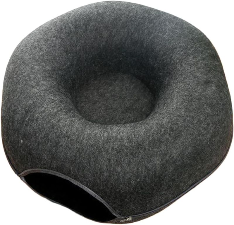 Photo 1 of ?????? Cat Tunnel Bed Cat House Pet Supplies Semi Enclosed Chasing Indoor Cats Playing Hide and Seek Four Seasons Universal Cave, Deep Gray 60cm
