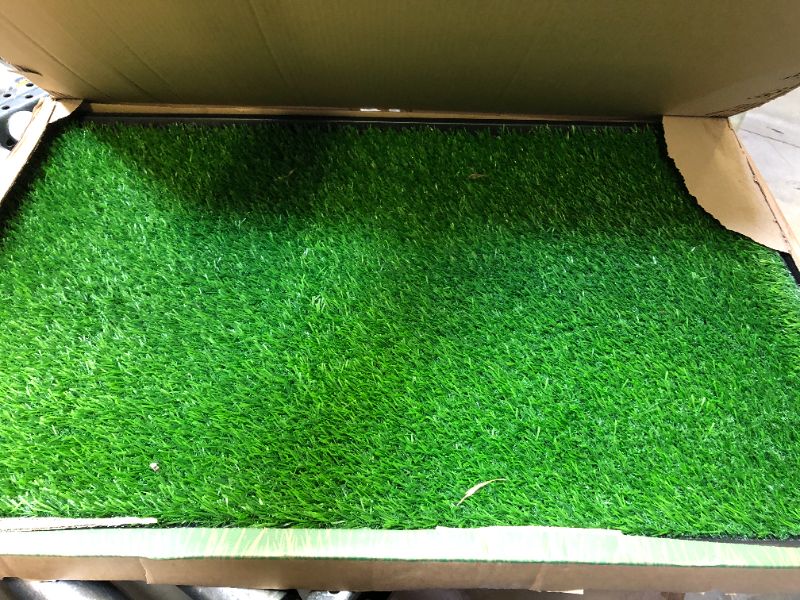 Photo 2 of  Dog Grass Pad with Tray Large, Puppy Turf Potty