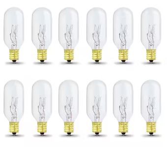 Photo 1 of 40-Watt Soft White (2700K) T8 Intermediate E17 Base Dimmable Incandescent Appliance Light Bulb (12-Pack)
