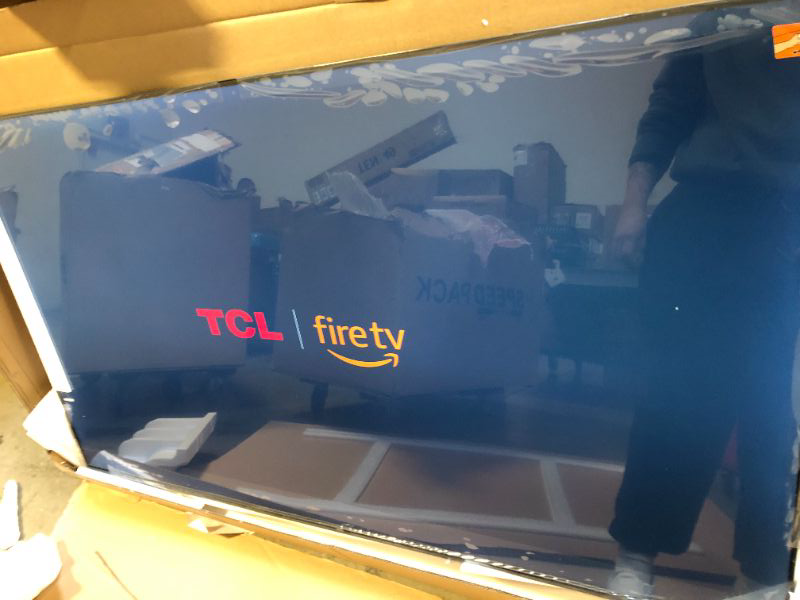 Photo 3 of TCL 65-Inch Class S4 4K LED Smart TV with Fire TV (65S450F, 2023 Model), Dolby Vision HDR, Dolby Atmos, Alexa Built-in, Apple Airplay Compatibility, Streaming UHD Television,Black 65 inches
OUT OF BOX, NO DAMAGE, PEELED OFF SCREEN PROTECTOR TO ENSURE BUBB