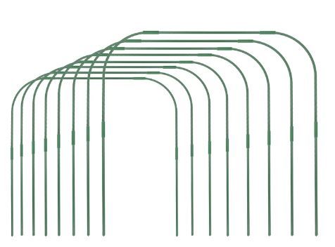 Photo 1 of 8 Sets Greenhouse Hoops Grow Tunnel (41.3" x 31.5" ) for Raised Garden Beds?DIY Garden Hoop Plant Support Garden Stakes for Plants Fruits Vegetables?with 24 Pcs Clamps
