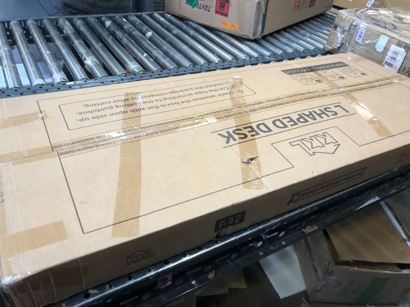 Photo 1 of KKL L Shaped Desk with Drawer, 59" Computer Desk with Storage Shelves, Corner Gaming Desk and Monitor Stand, Home Office Desk, Modern Wooden Desk, Easy to Assemble, Rustic Brown Rustic Brown 59 Inch