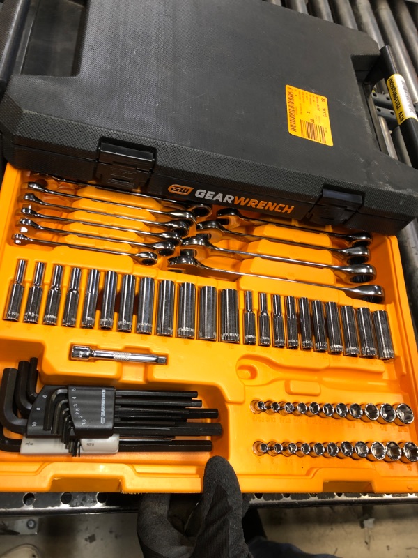 Photo 4 of 1/4 in. and 3/8 in. Drive 90-Tooth Standard and Deep SAE/Metric Mechanics Tool Set in 3-Drawer Storage Box (232-Piece)
