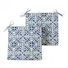 Photo 1 of 18 in. x 18 in. Indigo Square Outdoor Seat Cushion (2-Pack)
