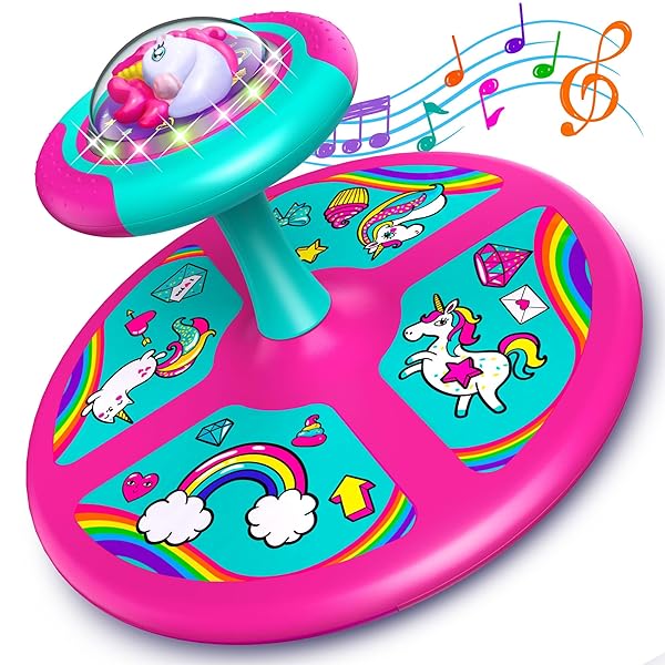 Photo 1 of Light-Up Unicorn Twister 360 Sit Twist And Spin, LED Lights & Music Toddler Toys Age 2, 3, 4, Birthday For Girl Boy 18 Months +, Kids Toy Indoor Or Outdoor For 2 Year Old, Toddler Christmas Gifts
