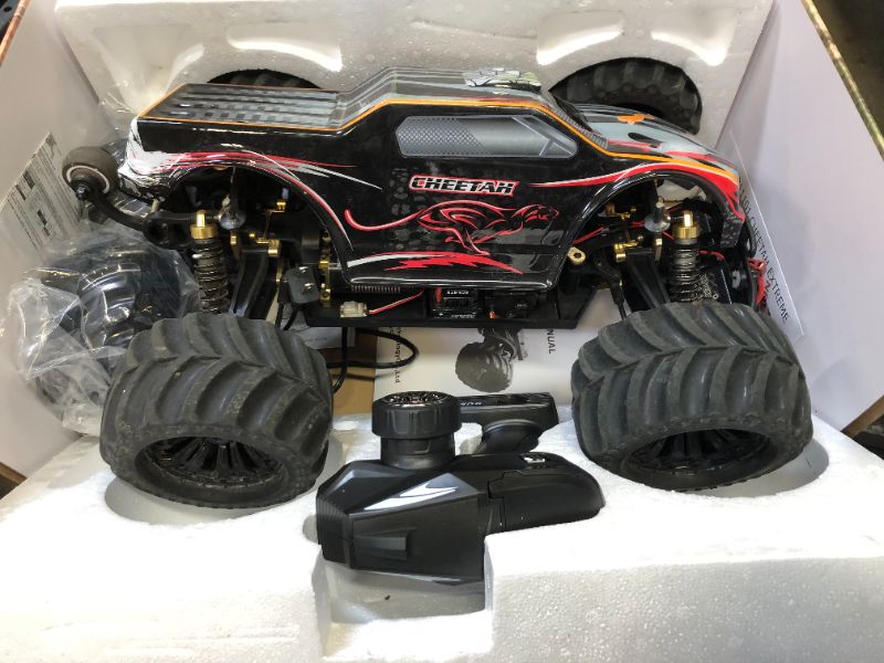 Photo 2 of 1:10 Scale Remote Control Car Truck, 80+ KM/H High Speed RTR RC Truck, 2.4GHZ Radio Controlled Electric RC Car, 4WD 4x4 Off Road Monster Truck for Adults, IPX7 Waterproof Racing Vehicle Truck