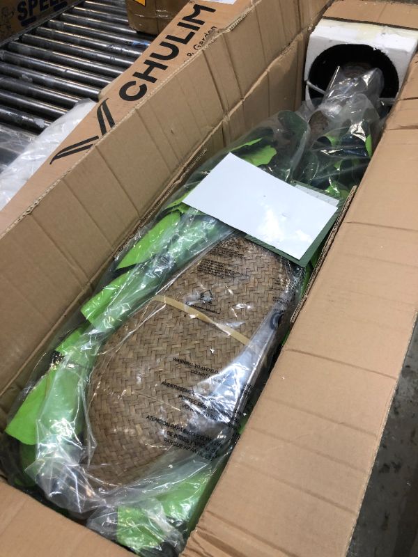 Photo 1 of MOSADE Artificial Fiddle Leaf Fig Tree 10 Feet Ficus Lyrata Plant and Handmade Seagrass Basket, Perfect Tall Faux Topiary Silk Tree for Indoor Entryway Decor Home Office Gift 1 120 Inch(10Ft)