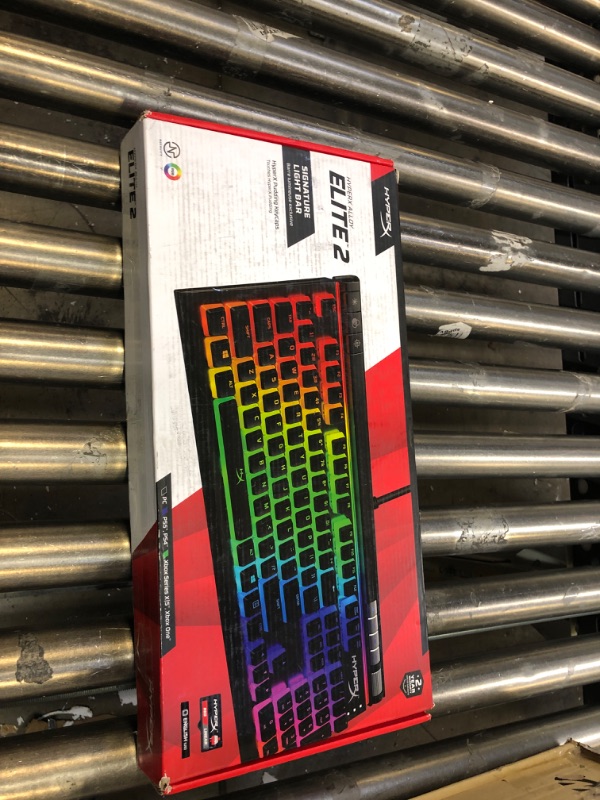 Photo 2 of HyperX Alloy Elite 2 – Mechanical Gaming Keyboard, Software-Controlled Light & Macro Customization, ABS Pudding Keycaps, Media Controls, RGB LED Backlit, HyperX Red & Pulsefire Haste