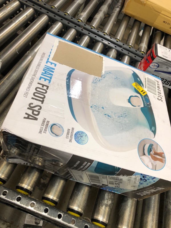 Photo 2 of HoMedics Bubble Mate Foot Spa, Toe Touch Controlled Foot Bath with Invigorating Bubbles and Splash Proof, Raised Massage nodes and Removable Pumice Stone