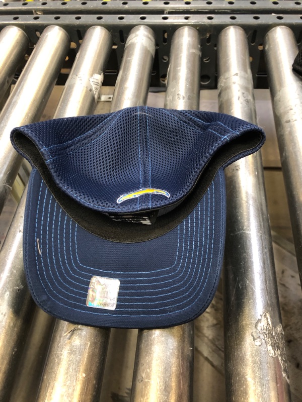 Photo 3 of Lod Angeles Chargers New Era NFL Stretch Fit Flex Mesh Cap
 SMALL/MEDIUM (NEW BUT MINOR STAIN )