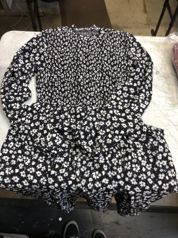 Photo 1 of Black Floral Dress Medium 