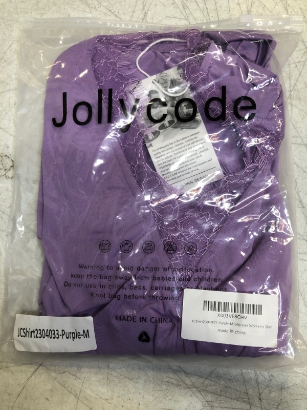 Photo 1 of JOLLYCODE WOMEN'S SHIRT - PURPLE, M 
