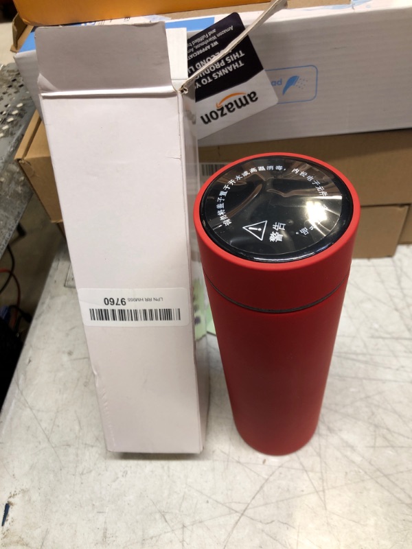 Photo 2 of ++RED++ Coffee thermos,Coffee bottle,Tea Infuser Bottle,Smart Sports Water Bottle with LED Temperature Display,Double Wall Vacuum Insulated Water Bottle, Stay Hot for 24 Hrs,Cold for 24 Hrs