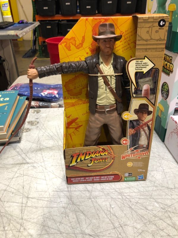 Photo 2 of Indiana Jones Whip-Action Indy Indiana Jones Action Figure with Sounds & Phrases (12”)
