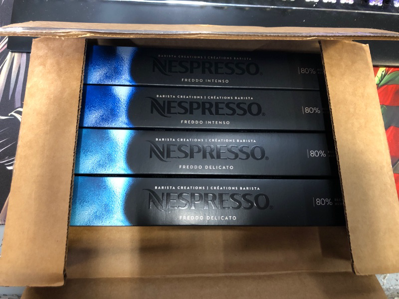 Photo 2 of Nespresso Original Line Iced Coffee Variety Pack, 1.35 Oz, 40 Count (ORIGINAL LINE ONLY) Freddo Delicato & Freddo Intenso Variety Pack 10 Count (Pack of 4)