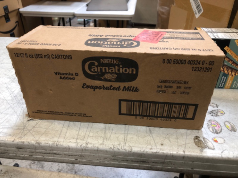 Photo 2 of +++SEALED++ NESTLE CARNATION  EVAPORATED MILK 12/17 FL OZ (502 ml) CARTONS 