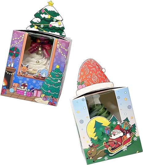 Photo 1 of 
Christmas Individual Cupcake Boxes with Window 32 Count Snow Day Single Cupcakes Box 3.6 * 3.6 * 4.3inch Cupcake Carrier