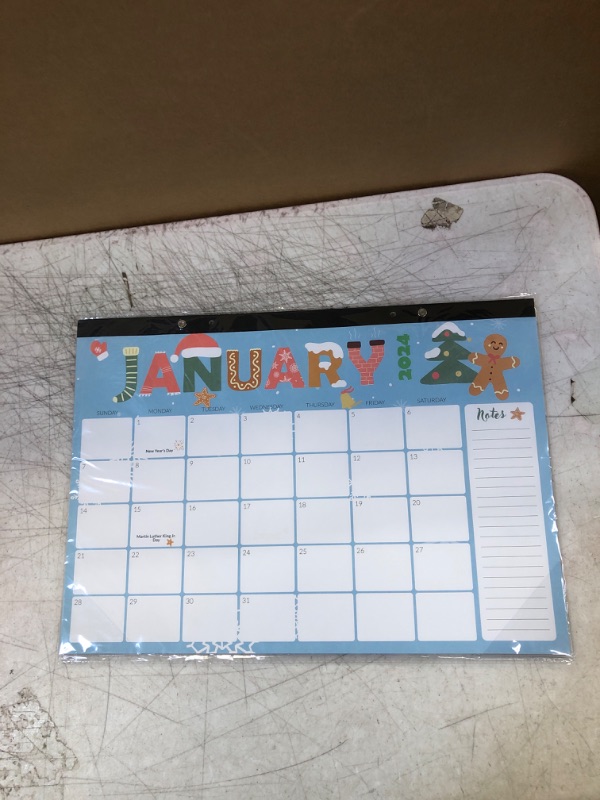 Photo 2 of SUNEE 2024-2025 Desk Pad Calendar 17x12, 18 Months, Jan 2024 - June 2025, Academic Desk Blotter Calendar, School Year Large Calendar for Teacher Cute Jan. 2024 - June. 2025