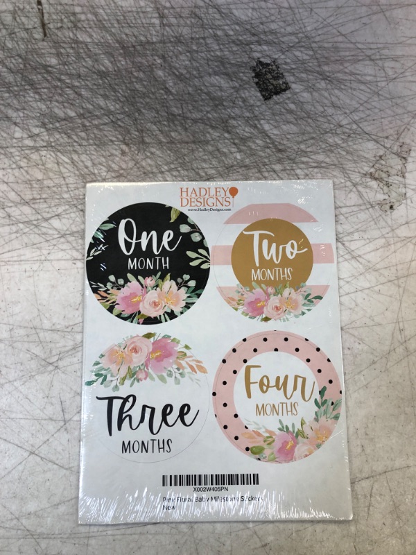 Photo 2 of 20 Monthly Baby Milestone Stickers Girl - Floral Baby Monthly Milestone Stickers for Baby Girl, Milestone Baby Monthly Stickers, Baby Month Stickers for Baby Photo Props, Monthly Baby Stickers Girl