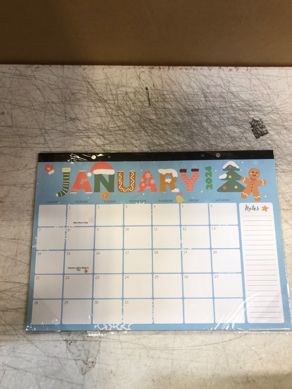 Photo 2 of SUNEE 2024-2025 Desk Pad Calendar 17x12, 18 Months, Jan 2024 - June 2025, Academic Desk Blotter Calendar, School Year Large Calendar for Teacher Cute Jan. 2024 - June. 2025
