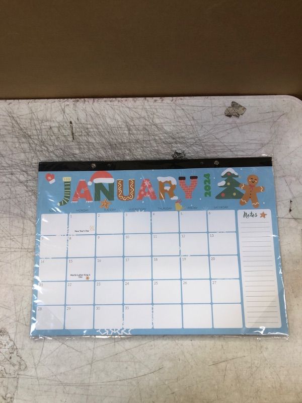 Photo 2 of SUNEE 2024-2025 Desk Pad Calendar 17x12, 18 Months, Jan 2024 - June 2025, Academic Desk Blotter Calendar, School Year Large Calendar for Teacher Cute Jan. 2024 - June. 2025