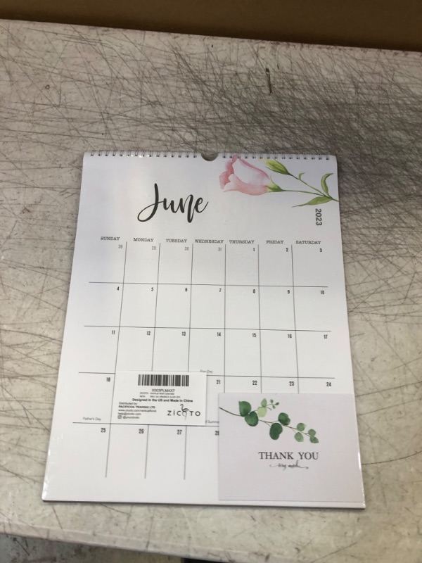 Photo 2 of Aesthetic Floral 2024 Wall Calendar - Runs from June 2023 Until December 2024 - The Perfect 2023-24 Monthly Calendar for Easy Planning