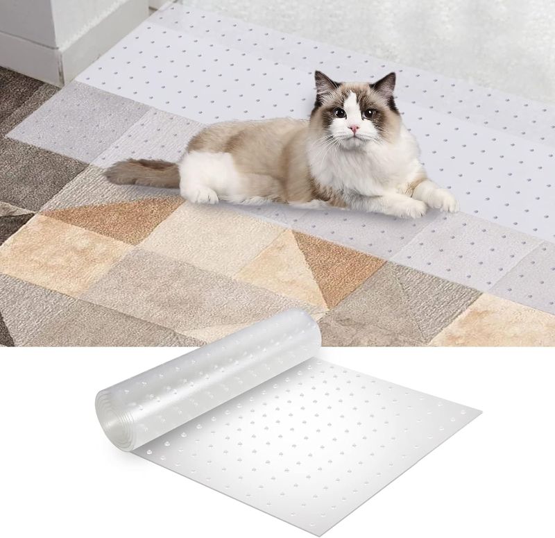 Photo 1 of 3.6Ft Cat Carpet Protector, Non-Slip Carpet Protector for Pets?Carpet Scratch Stopper from Scratching Carpet at Doorway
