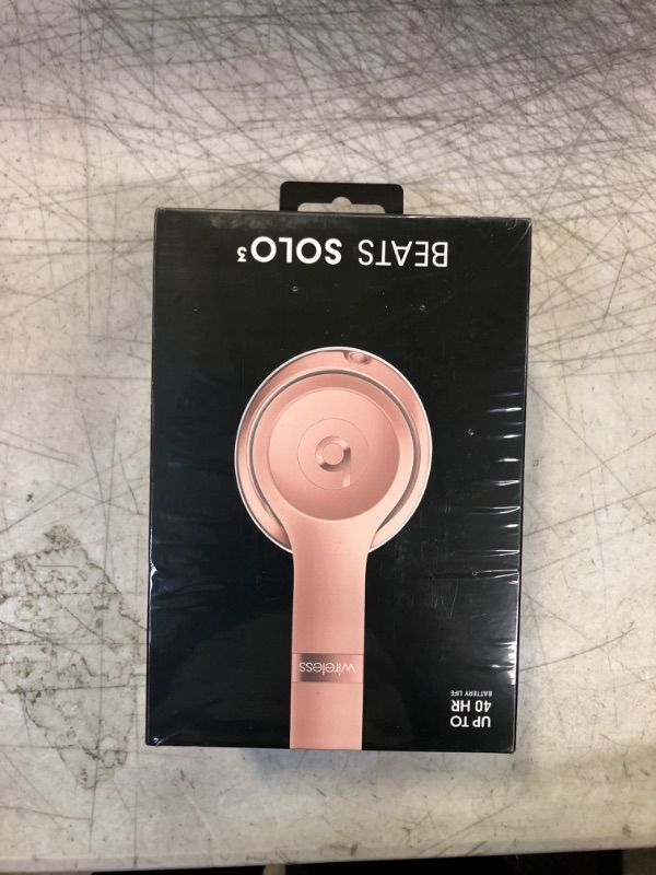 Photo 2 of Beats Solo3 Wireless On-Ear Headphones - Apple W1 Headphone Chip, Class 1 Bluetooth, 40 Hours of Listening Time, Built-in Microphone - Rose Gold (Latest Model)
