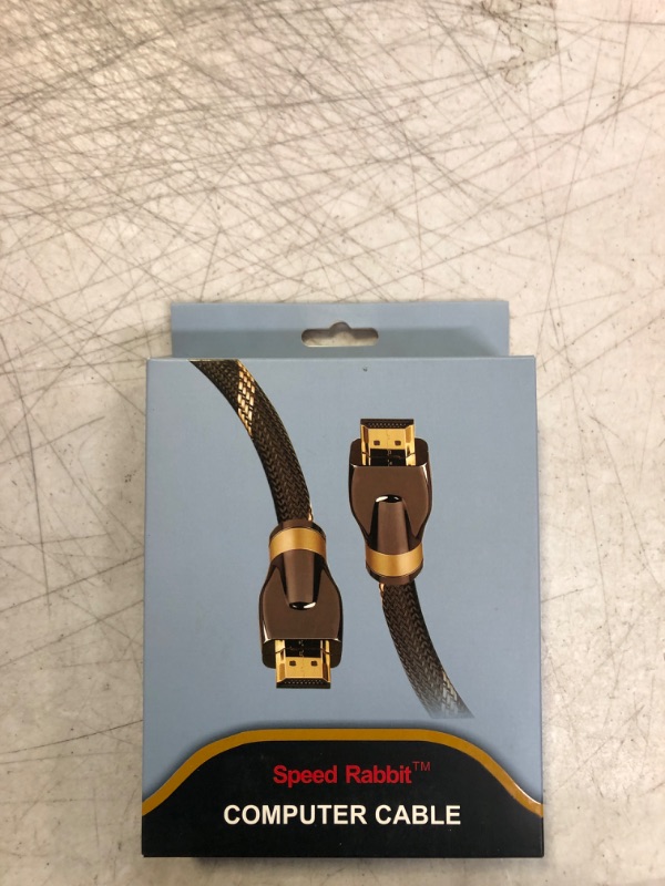 Photo 2 of Stylish 4K HDMI Cable - 10ft | High-Speed, Patterned Design, Gold-Plated Connectors | 4K @ 60Hz, Ultra HD, 2K, 1080P | Laptop, Monitor, PS5, PS4, Xbox One, Fire TV, and More
