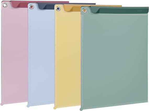 Photo 1 of JOYASK 4 Pcs Clipboard with Interior Storage Pockets,Clipboard Folder with Pen Holder Fits for Teachers Man Woman Office,Size 12.8''×9.1'' (4 Colors)