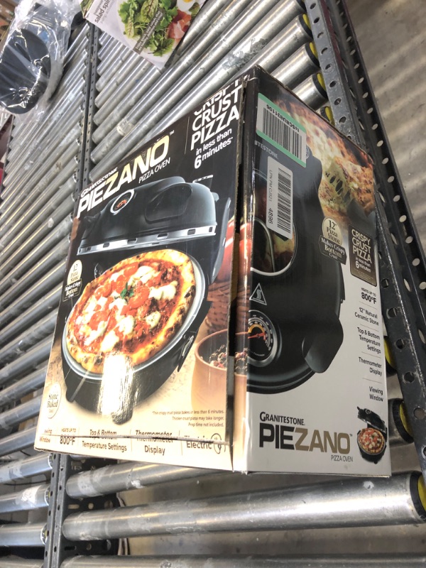 Photo 3 of Piezano Pizza Oven by Granitestone – Electric Pizza Oven, Indoor/Outdoor Portable Countertop 12 Inch Pizza Maker Heats up to 800?F with Pizza Stone to Simulate Brick Oven Taste at Home As Seen on Tv