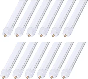 Photo 1 of 8ft LED Bulbs,8 foot LED Shop light, F96T12 T12 Bulb Fluorescent Replacement, T8 96" 45Watt FA8 Single Pin LED Tube Lights 5400LM, Ballast Bypass, 6000k, Milky Cover, Workshop, Warehouse(12 Pack) 12PACK Milky