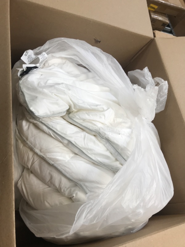 Photo 1 of 90" x 90" WHITE BEDDING 