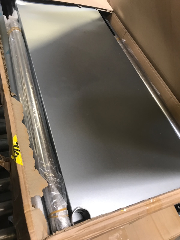 Photo 1 of HOCCOT Stainless Steel Prep & Work Table with Adjustable Shelf, with Wheels, Kitchen Island, Commercial Workstations, Utility Table in Kitchen Garage Laundry Room Outdoor BBQ, 24" X 48"