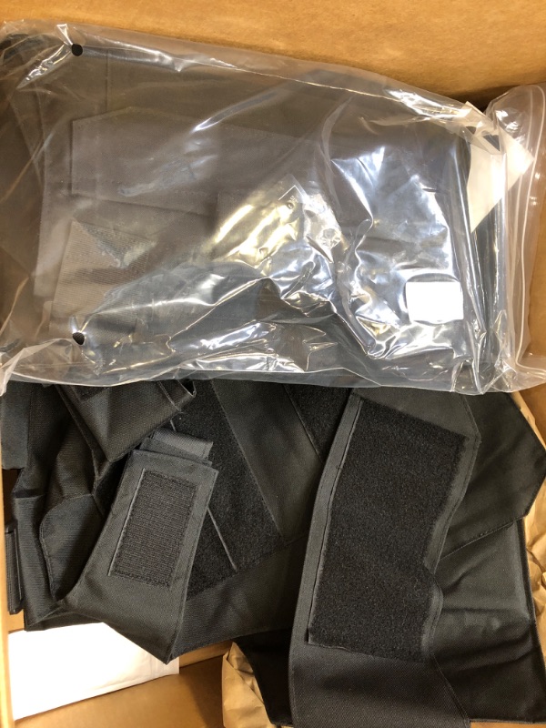 Photo 1 of ADJCF Lightweight Tactical Vest with 2 EVA Foam Inserts - 800D Oxford Cloth, Adjustable Straps for Cosplay and Training Black
