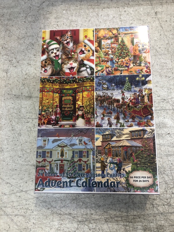 Photo 2 of Advent Calendar 2023, 24 Individual 50 Pieces Jigsaw Puzzles, Daily Surprises Puzzle Advent Calendar for Kids, Boys, Girls, Teens, Adults, Christmas Gifts for 5-7, 8-12, Countdown Calendars 2023
