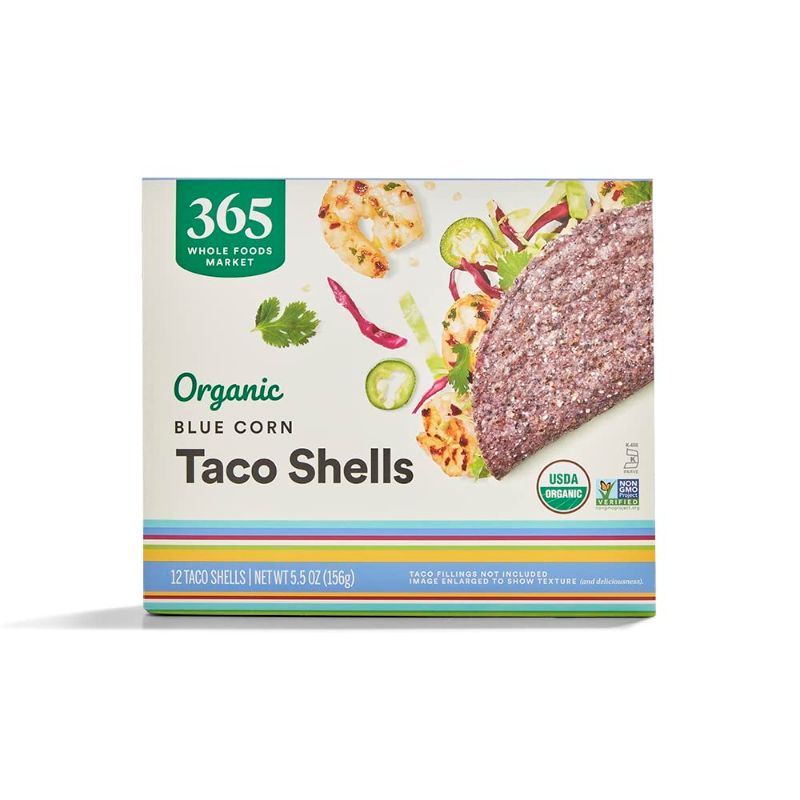 Photo 1 of ( PACK OF 4 ) 365 by Whole Foods Market, Organic Blue Taco Shells, 5.5 Ounce (BB 23JAN24)