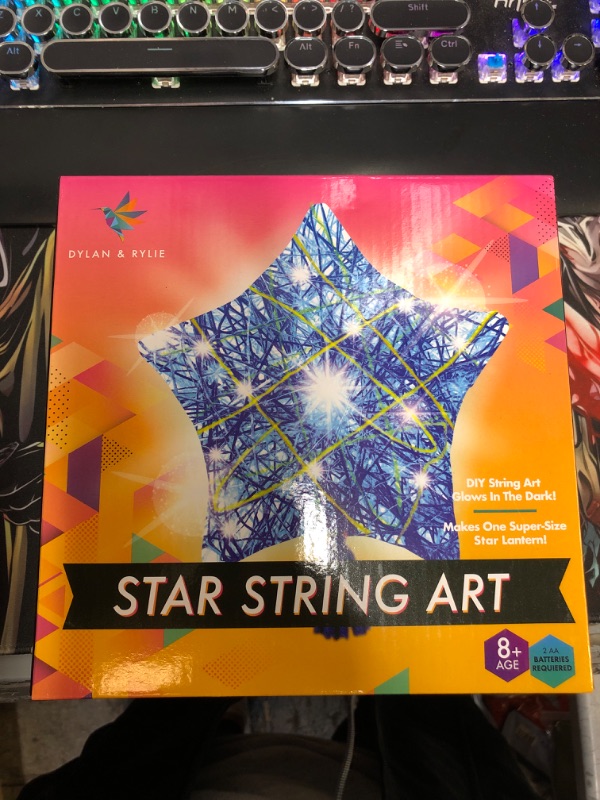 Photo 2 of ++SEALED++ CREATIVEHOME Make a Glows Star Lantern with 30 Multi-Colored LED Bulbs - Kids Gifts - 3D String Art Kit for Kids - DIY Arts & Craft Kits - Crafts for Girls and Boys Ages 8-12
